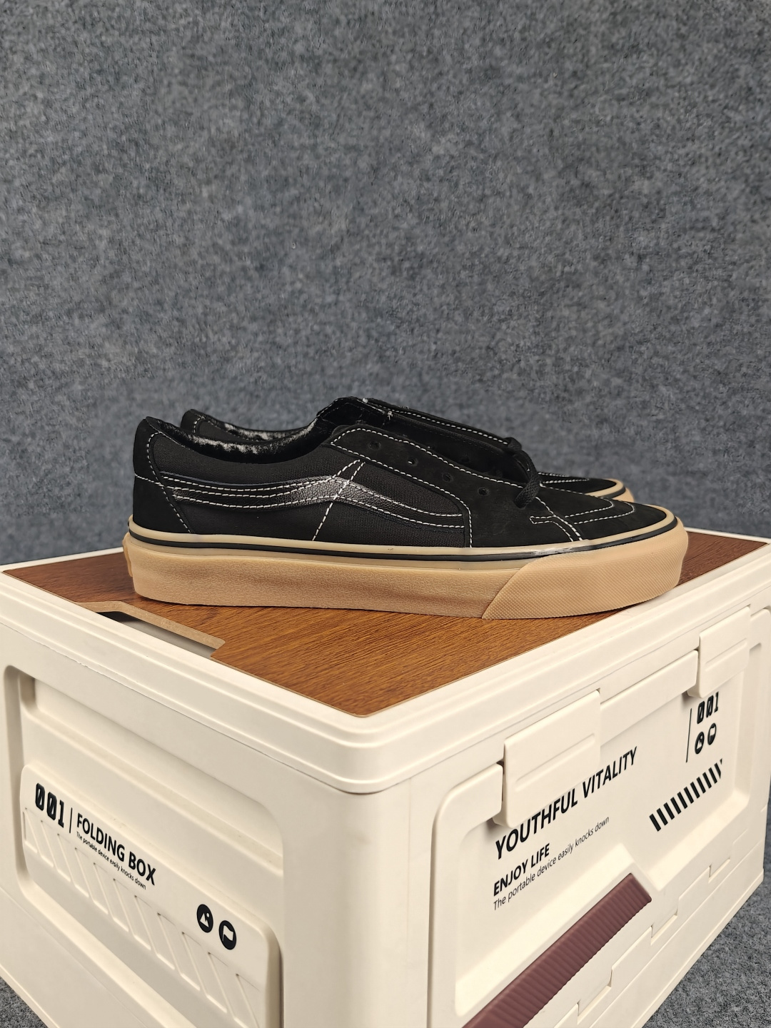 虎扑版！Vans Sk8-Low 低帮 K18V 纯原级别外贸订单！万斯经典 硫化帆布板鞋 正品海鸥线 鞋头包边完美 钢