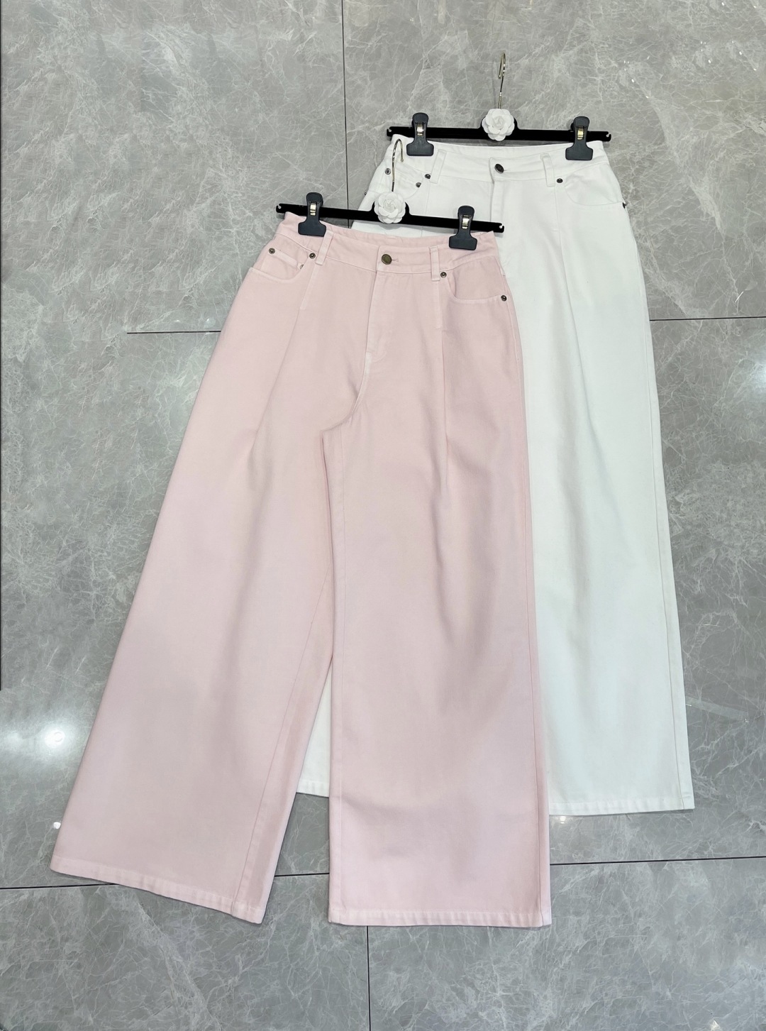 Luxe Wijdvallende Jeans met Hoge Taille - Stijlvol en Comfortabel