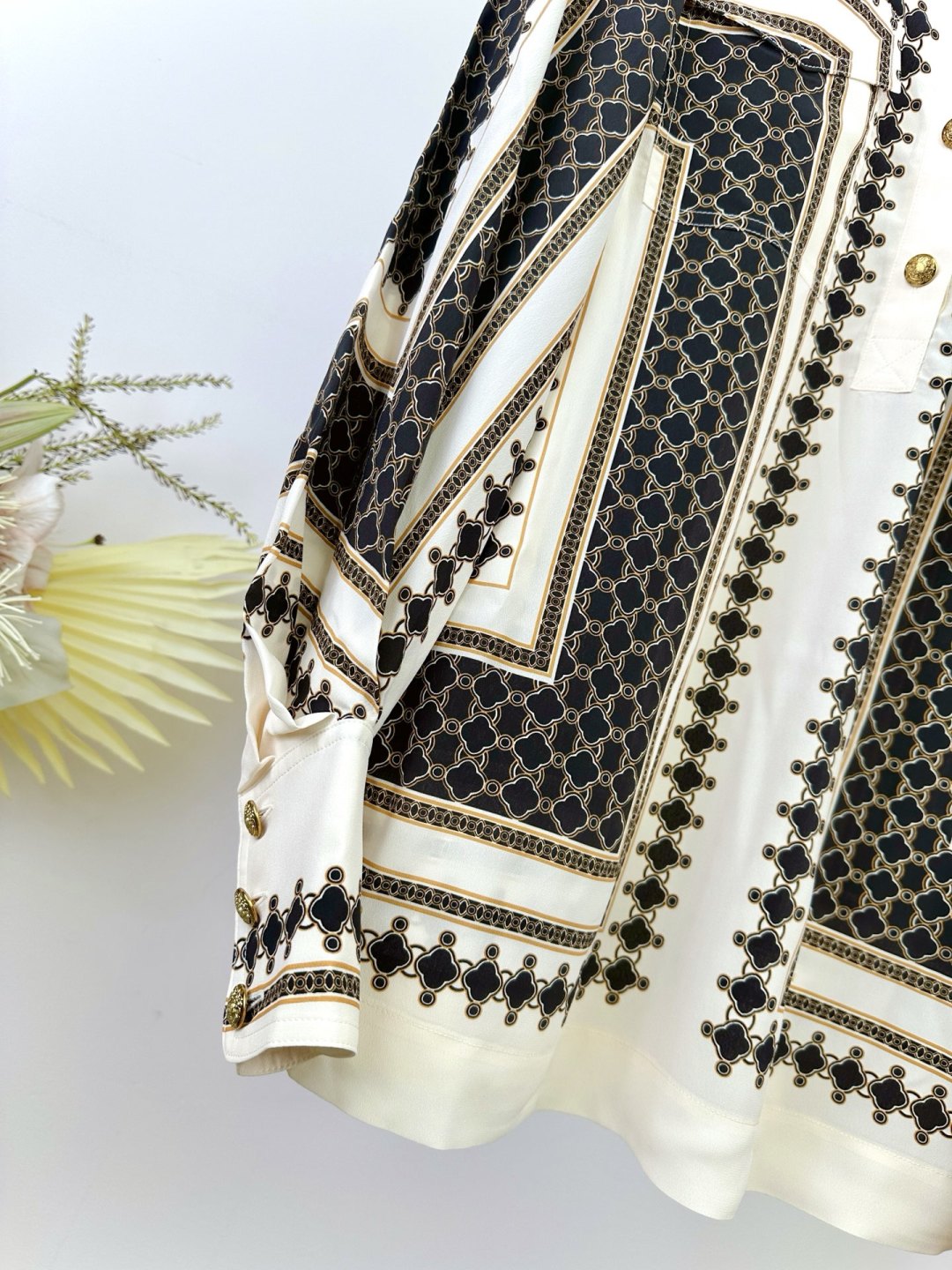 Zimmermann Hypnotic Pocket Detail Silk Blouse Lantern Long Sleeve Top 8 cmp a1760518821354 5676
