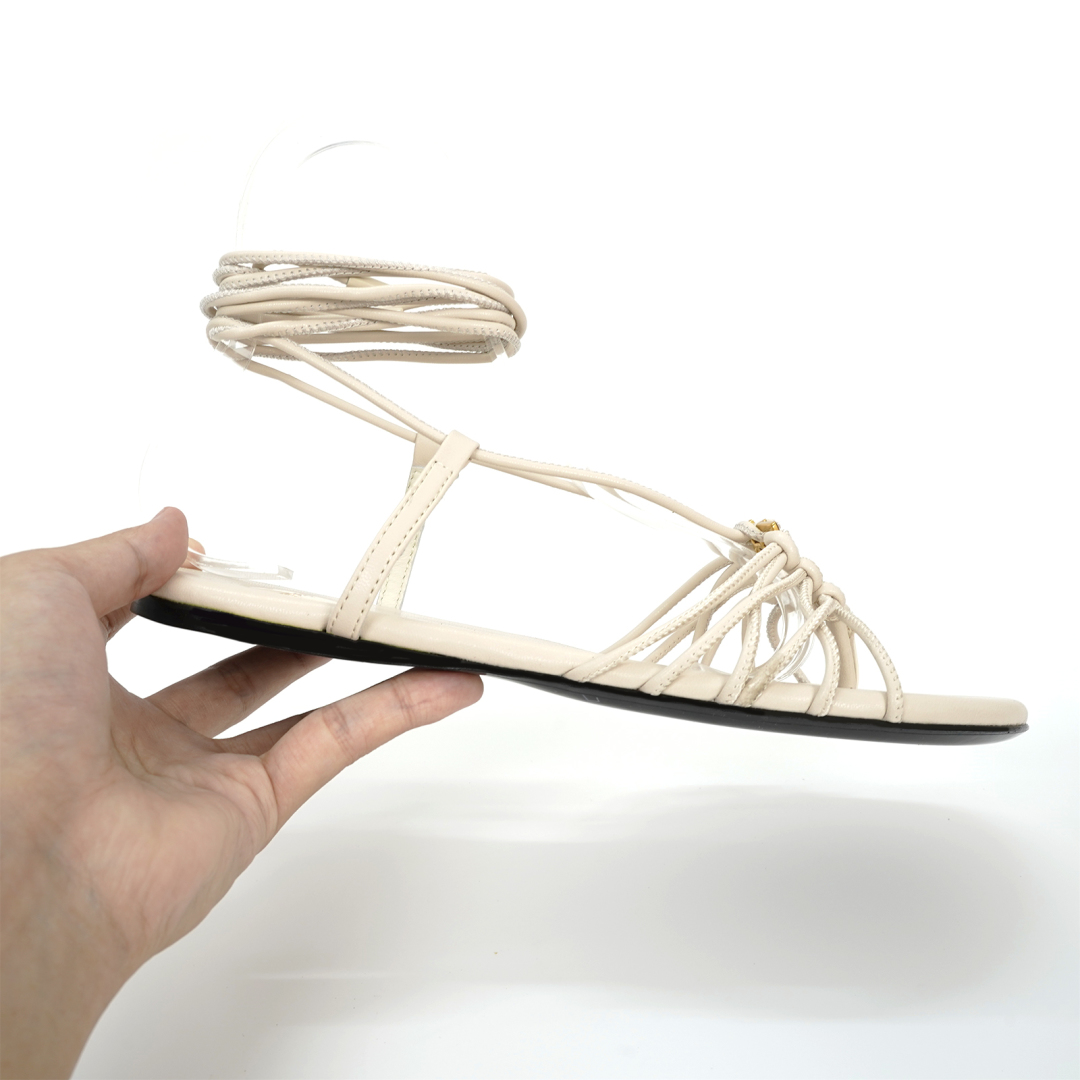 Yves Saint Laurent YSL Sandals: Classic Design Style, Gold Logo Decorations, French Elegance, Leather Material, Multiple Colors - 图片 5