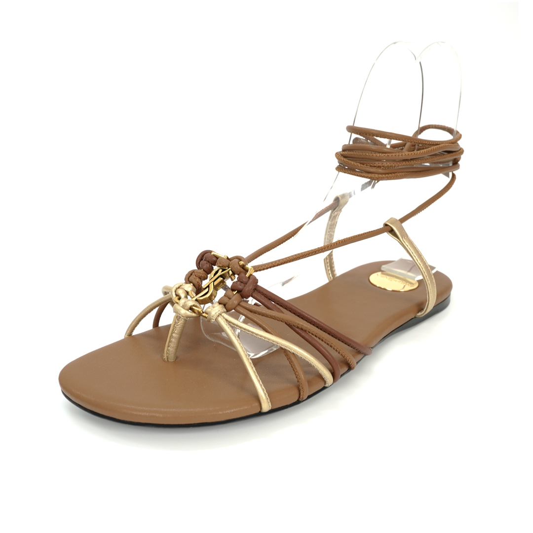 Yves Saint Laurent YSL Sandals: Classic Design with Unique Knitting and High-Fashion Elements - 图片 1