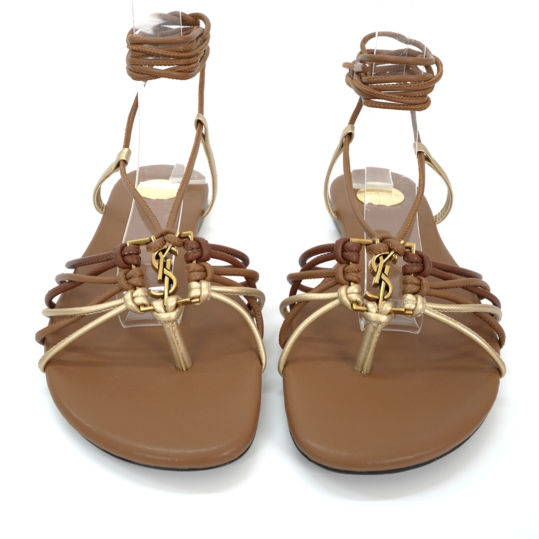Yves Saint Laurent YSL Sandals: Classic Design with Unique Knitting and High-Fashion Elements - 图片 4