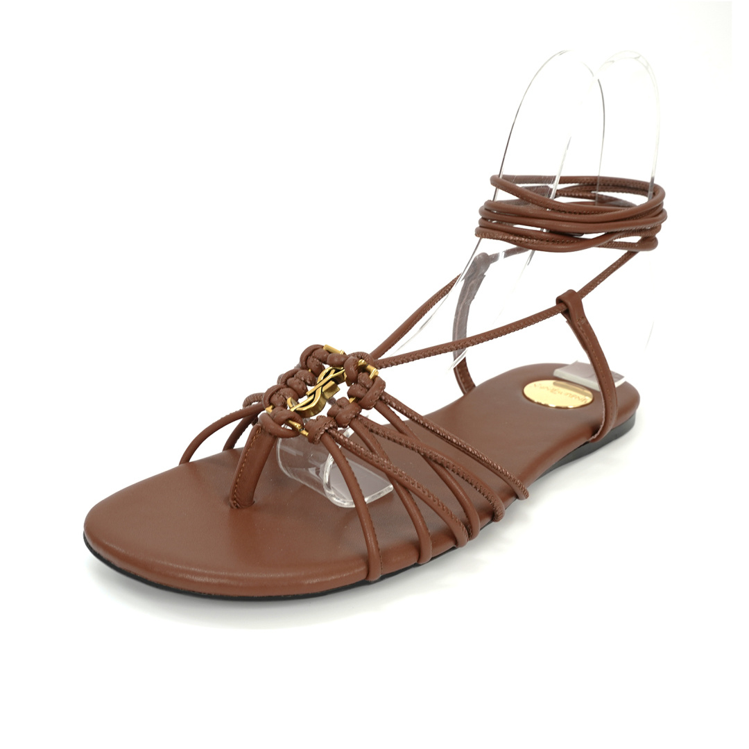 Yves Saint Laurent Sandals: Classic Design with Unique Knitting and High-Fashion Brand Identity - 图片 1