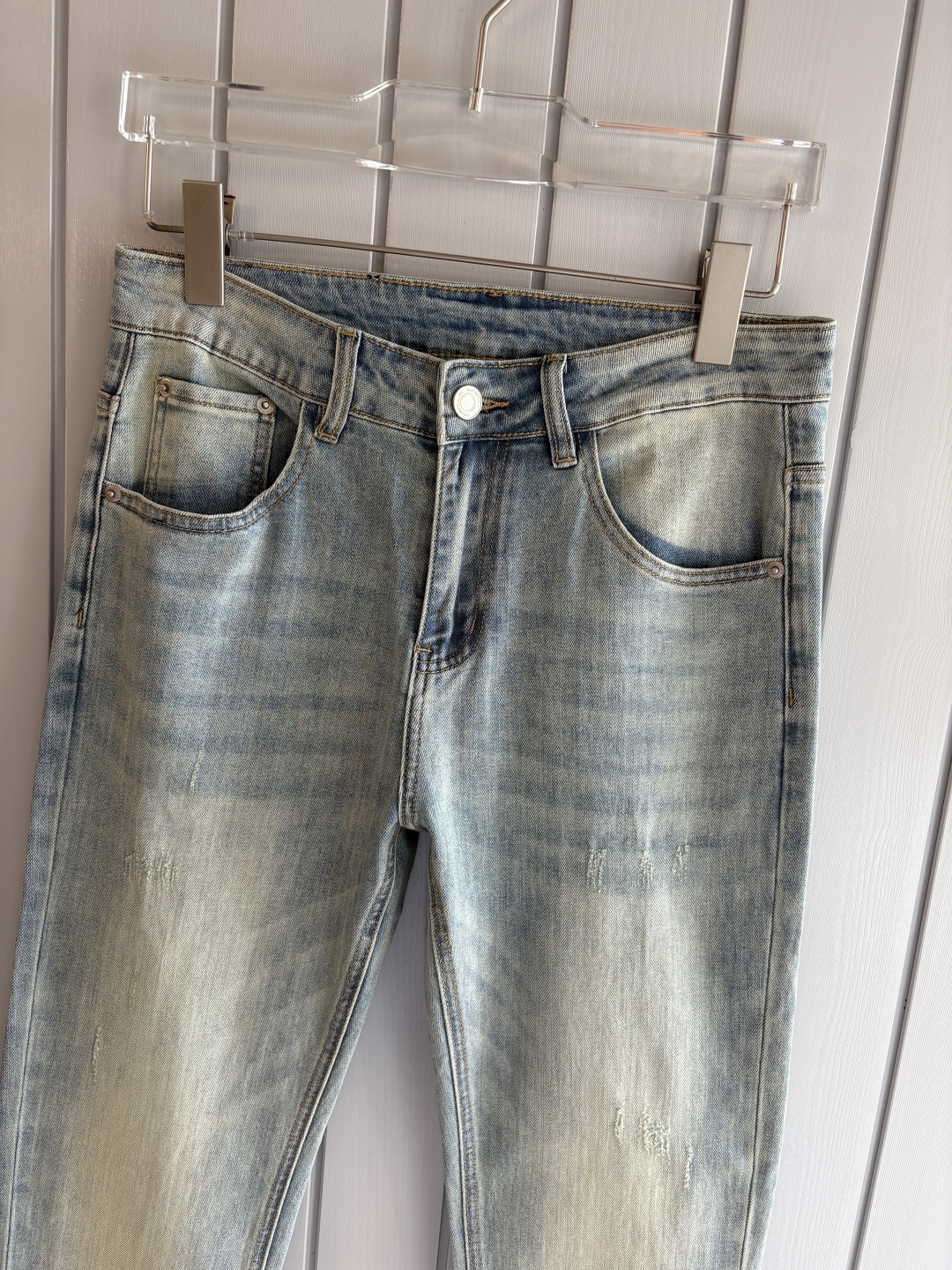 Original Water-Washing Jeans with Top-Level Embroidery and Luxurious Craftsmanship - 图片 5