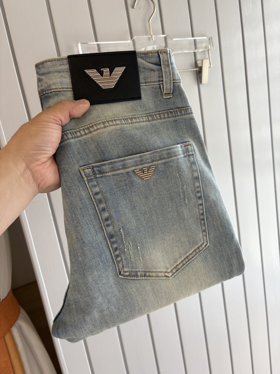 Original Water-Washing Jeans with Top-Level Embroidery and Luxurious Craftsmanship
