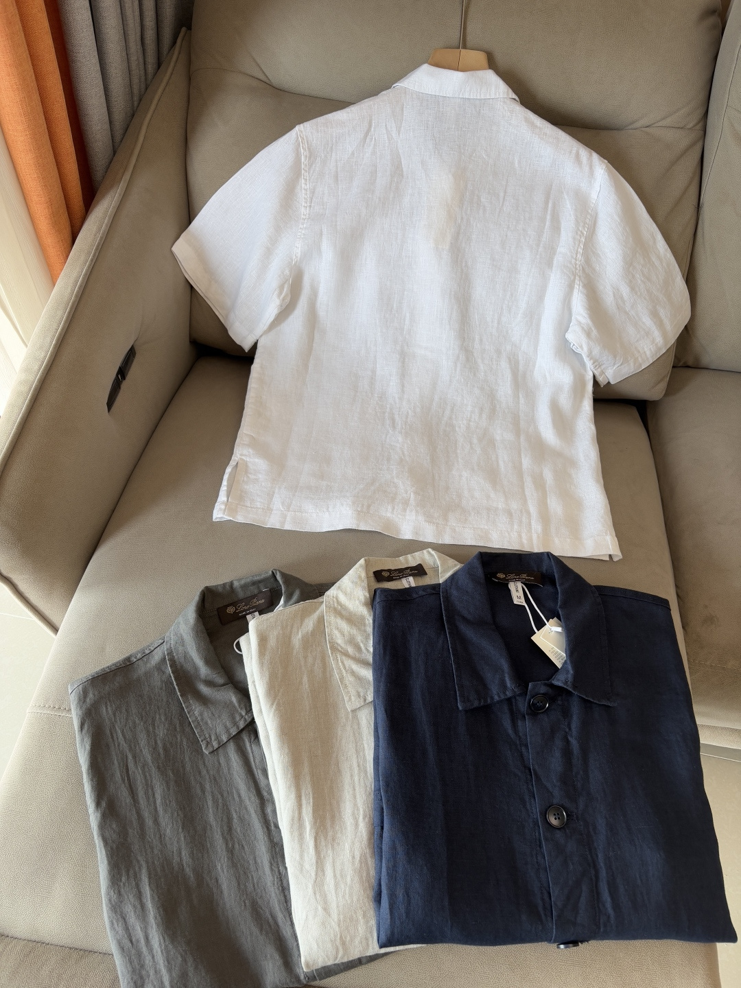 L家2025新款100%亚麻男士短袖，男装界的天花板，这款翻领麻料衫短袖精准到每一针的细腻工艺，完全区别