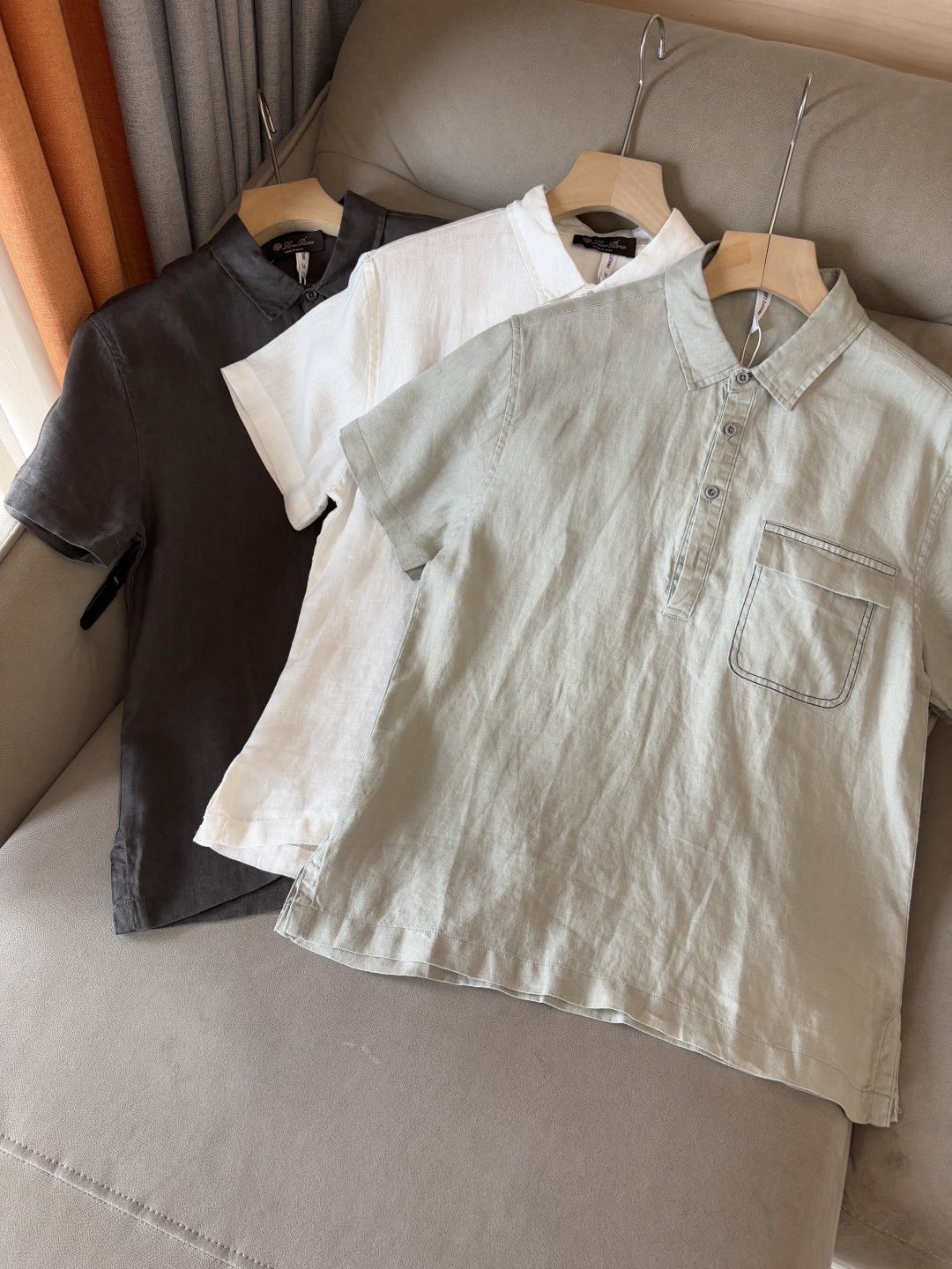 L家2025新款100%亚麻男士短袖，男装界的天花板，这款翻领麻料衫短袖精准到每一针的细腻工艺，完全区别