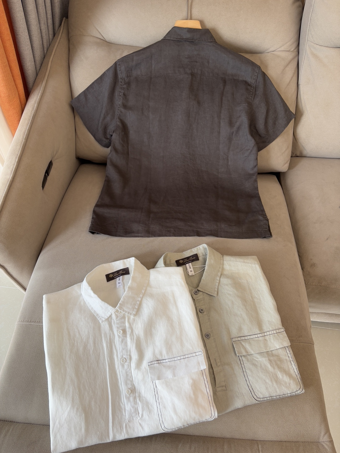 L家2025新款100%亚麻男士短袖，男装界的天花板，这款翻领麻料衫短袖精准到每一针的细腻工艺，完全区别