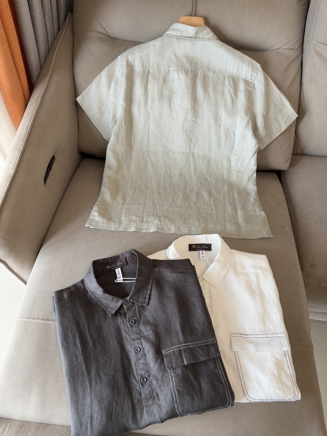 L家2025新款100%亚麻男士短袖，男装界的天花板，这款翻领麻料衫短袖精准到每一针的细腻工艺，完全区别