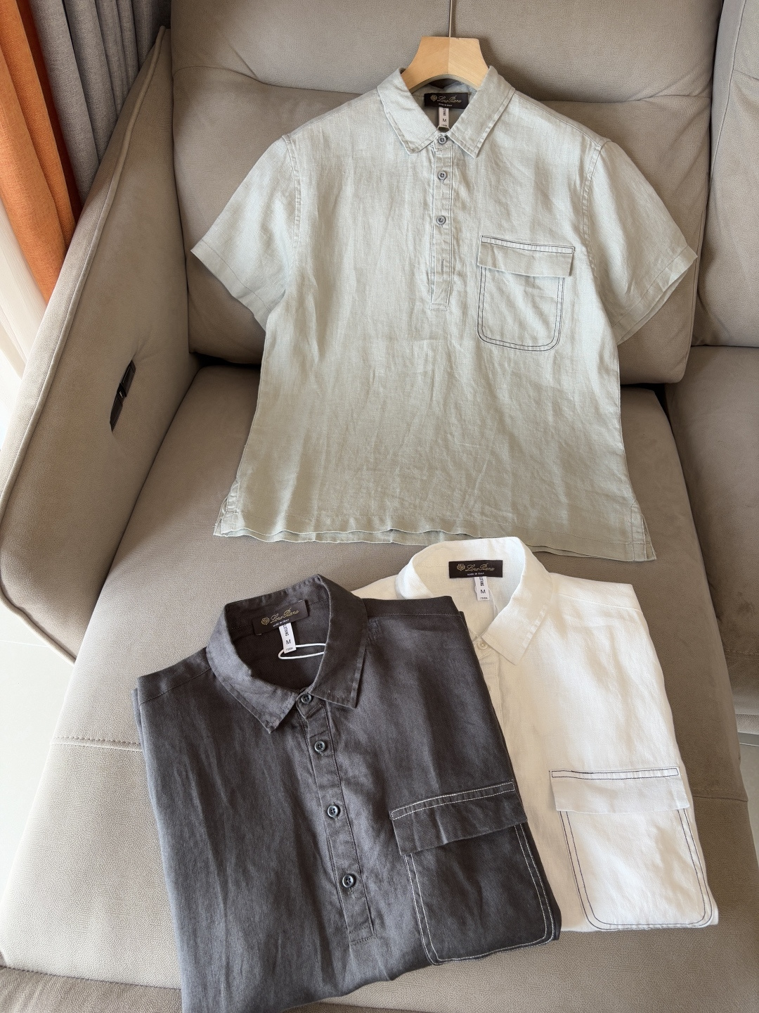 L家2025新款100%亚麻男士短袖，男装界的天花板，这款翻领麻料衫短袖精准到每一针的细腻工艺，完全区别