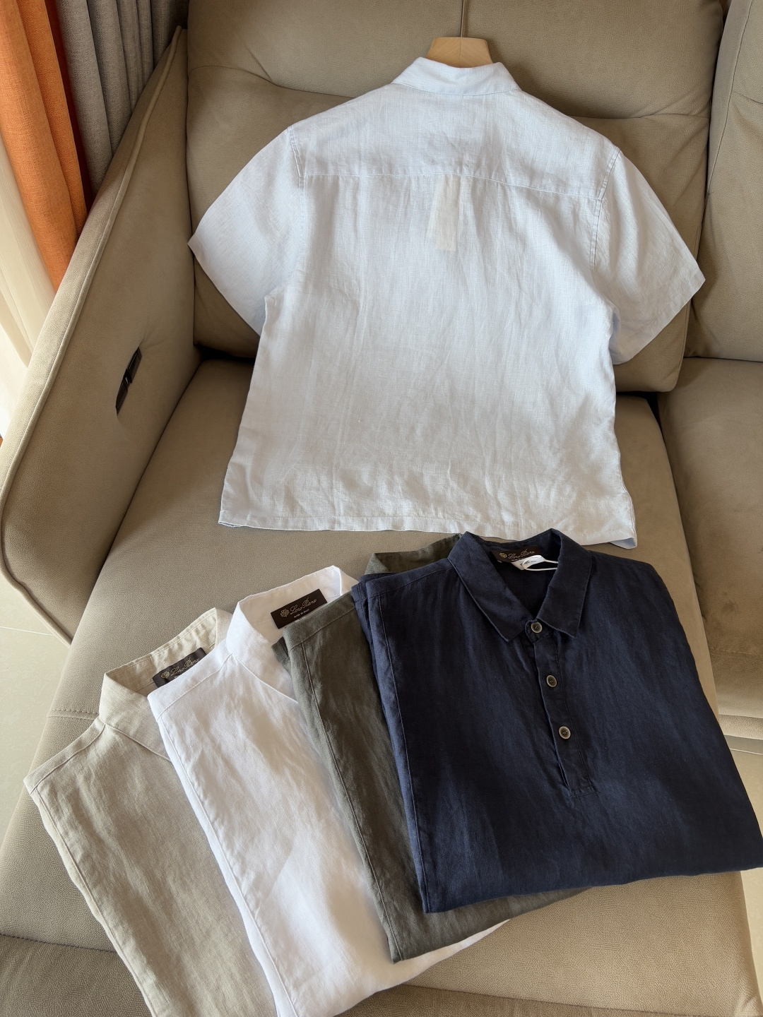 L家2025新款100%亚麻男士短袖，男装界的天花板，这款翻领麻料衫短袖精准到每一针的细腻工艺，完全区别