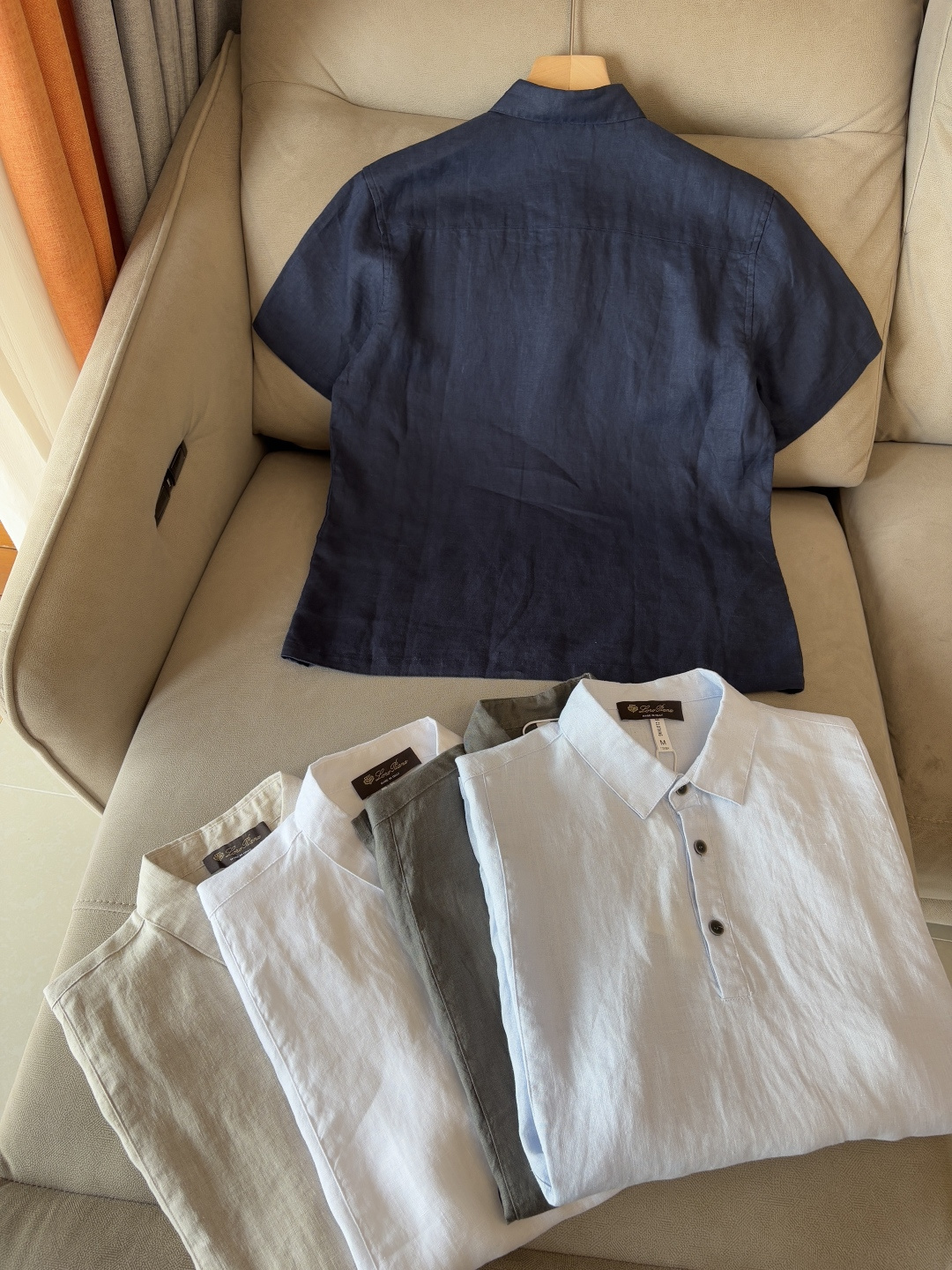 L家2025新款100%亚麻男士短袖，男装界的天花板，这款翻领麻料衫短袖精准到每一针的细腻工艺，完全区别