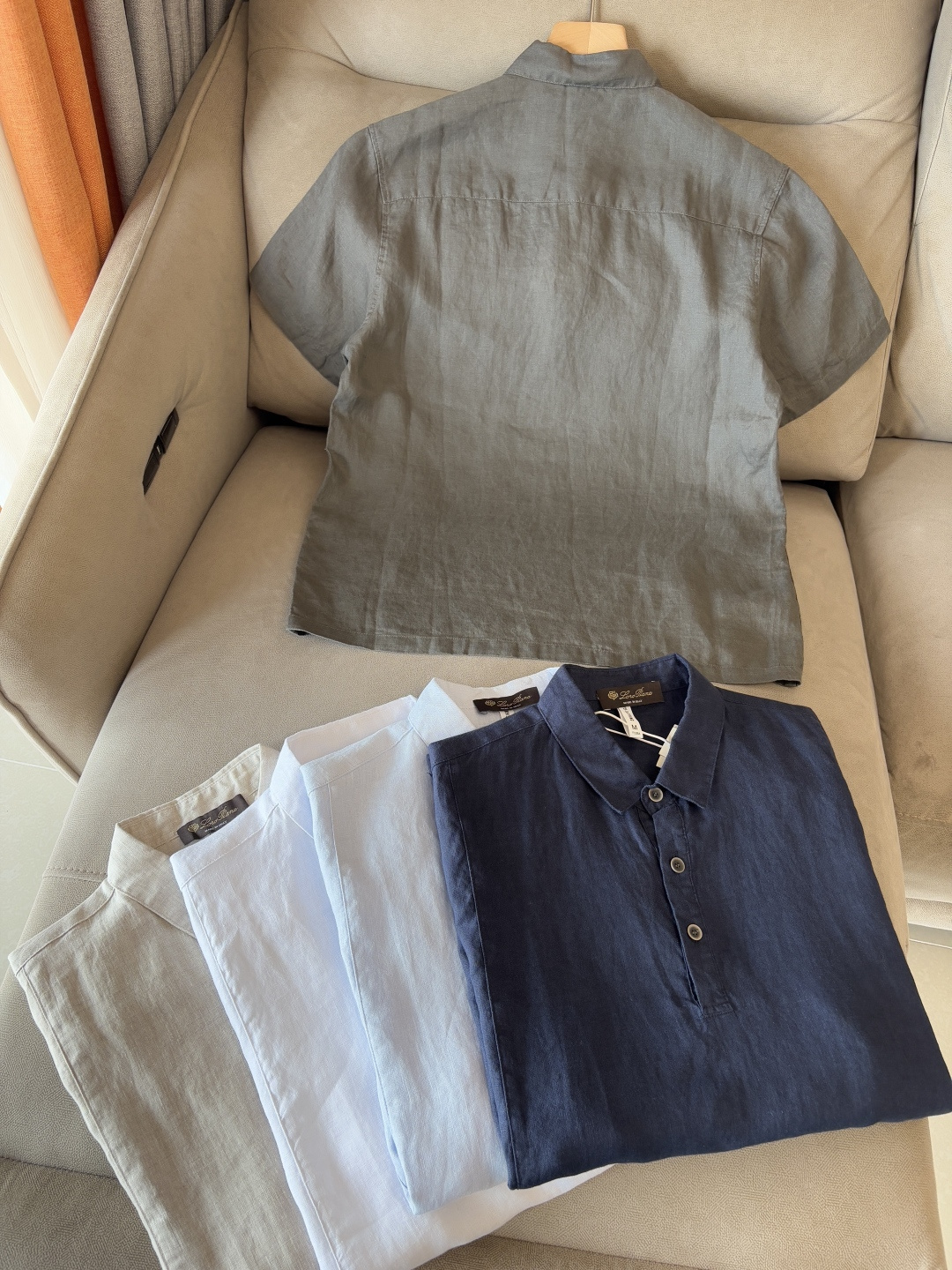 L家2025新款100%亚麻男士短袖，男装界的天花板，这款翻领麻料衫短袖精准到每一针的细腻工艺，完全区别