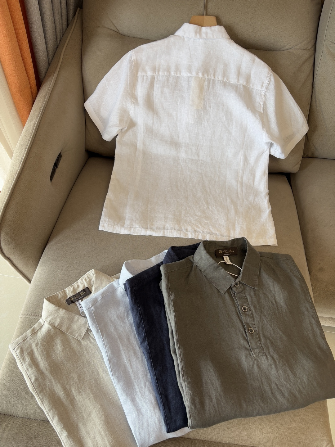 L家2025新款100%亚麻男士短袖，男装界的天花板，这款翻领麻料衫短袖精准到每一针的细腻工艺，完全区别