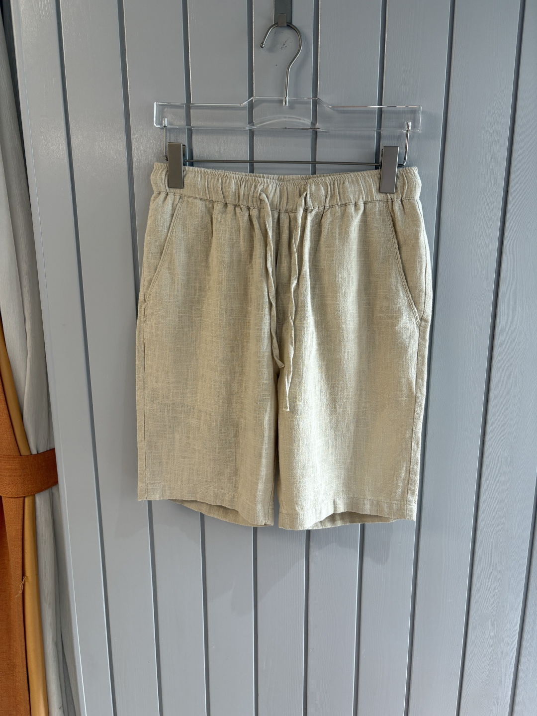 L2025年秋季新款70%苎麻30%棉简约百搭薄款透气直筒休闲短裤🩳面料柔软舒适透气&休闲百搭
尺码：M