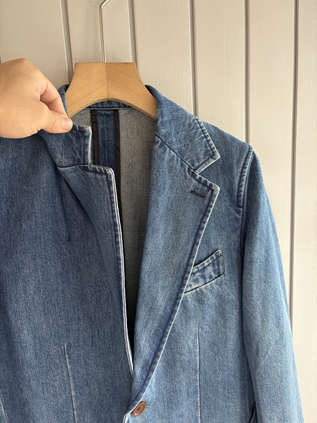 。lP🆕牛仔西装之称顶奢进口牛仔面料复古老钱风款式平驳领两粒扣斜插衬单西顶奢之选！Solbiati牛仔西