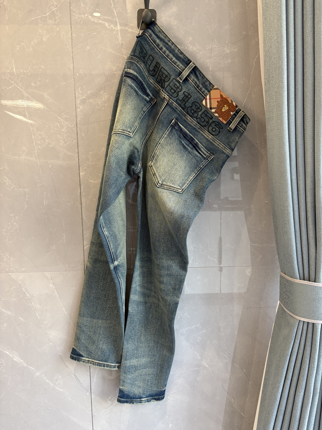 Burberry 1856 Distressed Wash Slim Fit Jeans - Timeless Style