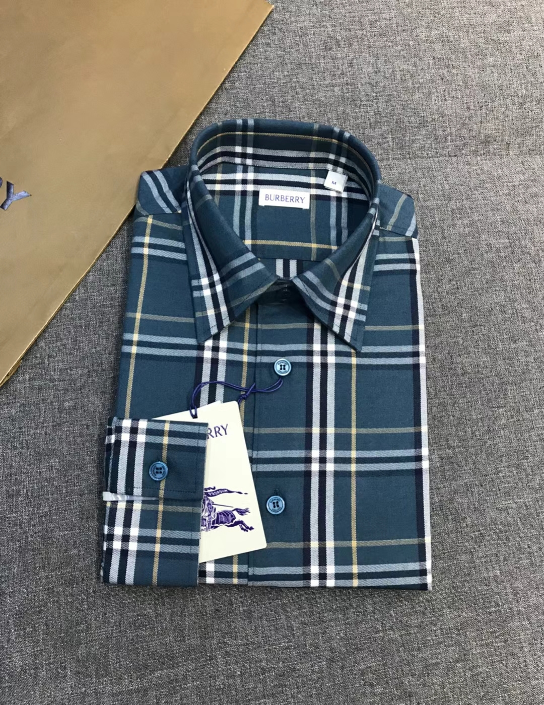 Burberry Navy Check Shirt