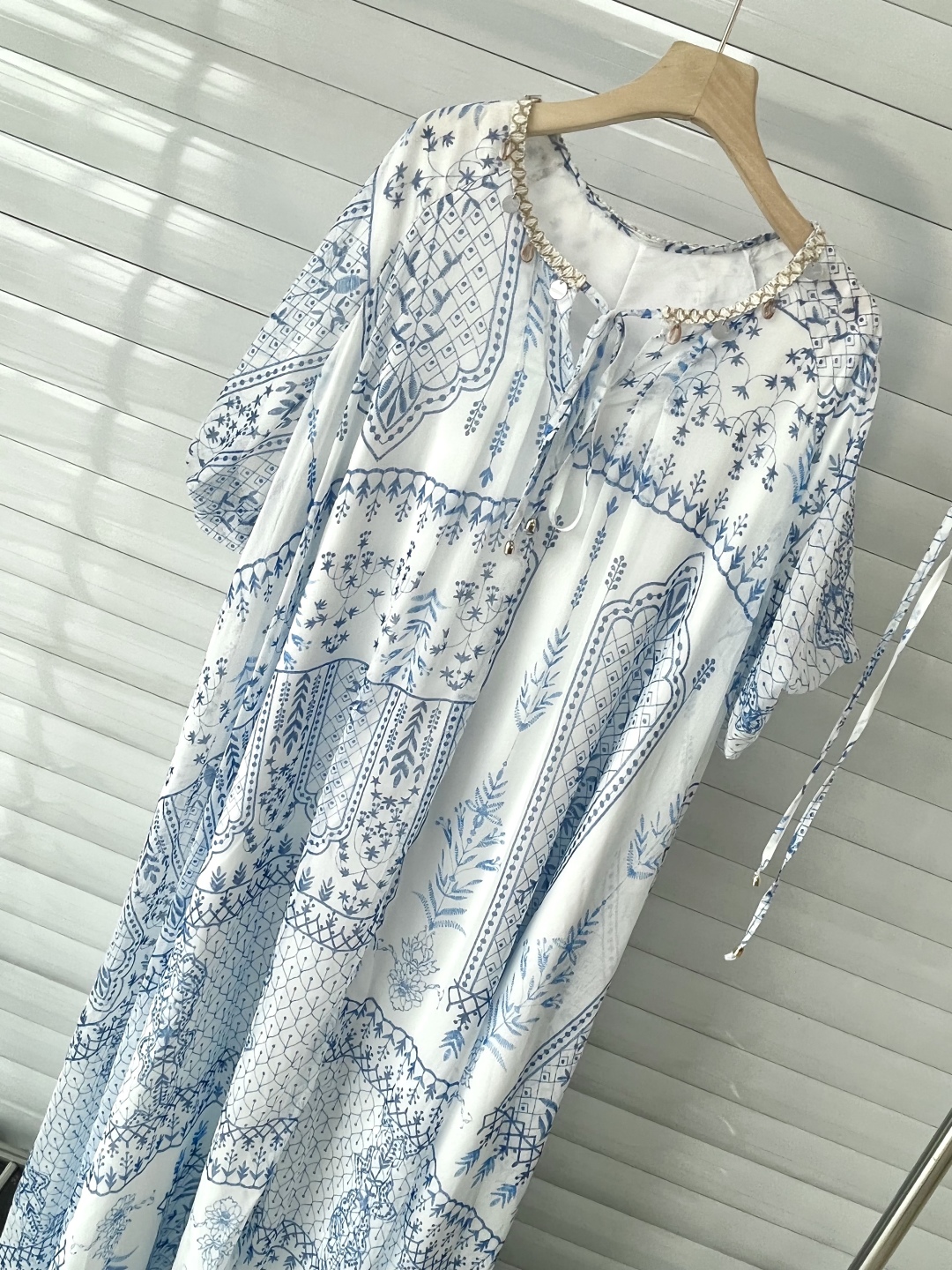 Zimmermann Inspired Blue and White Print Maxi Dress - Elegant and Flowing 6 cmp i1747081636757 133 0 5