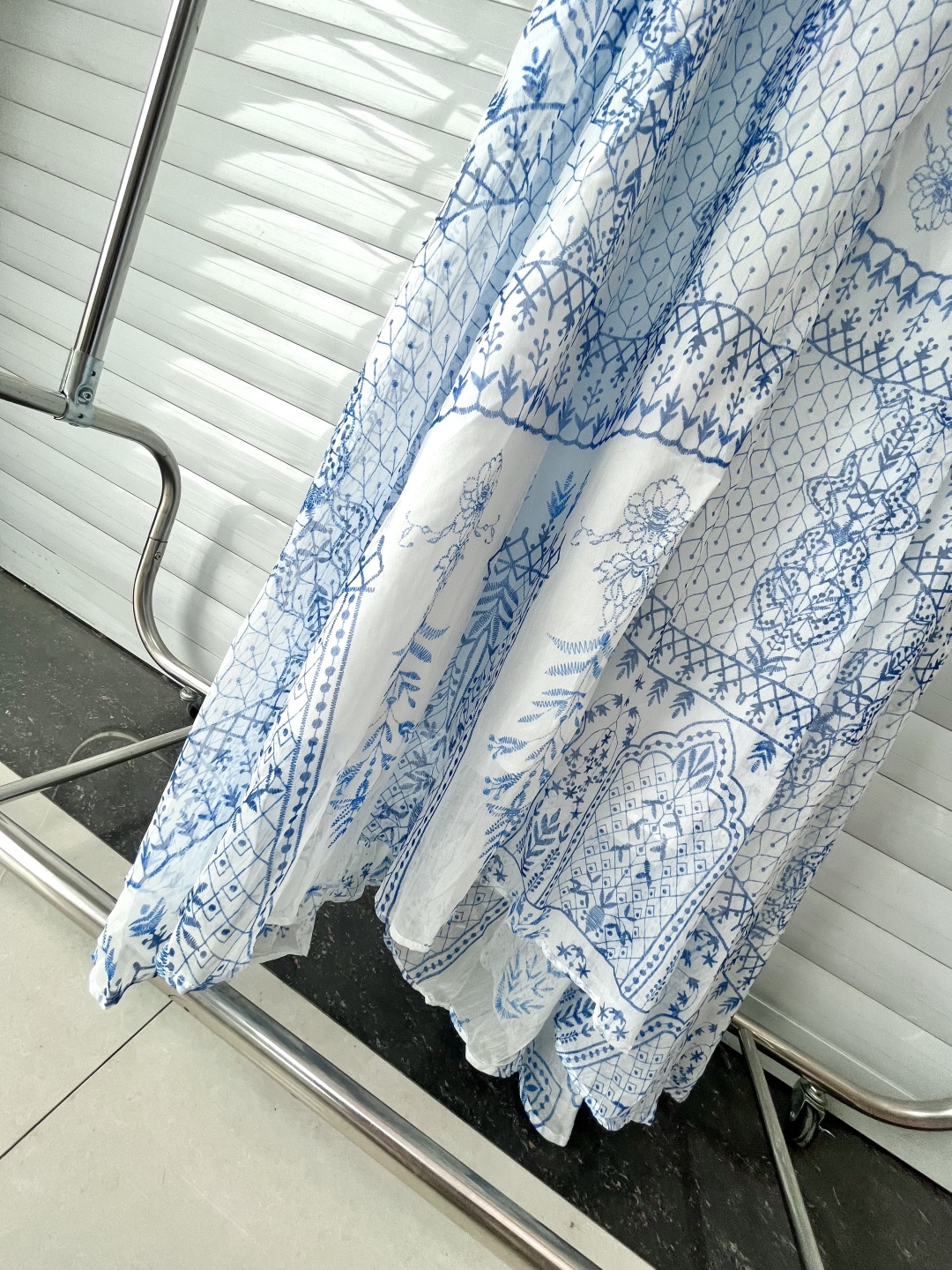 Zimmermann Inspired Blue and White Print Maxi Dress - Elegant and Flowing 8 cmp i1747081641261 6602 0 8
