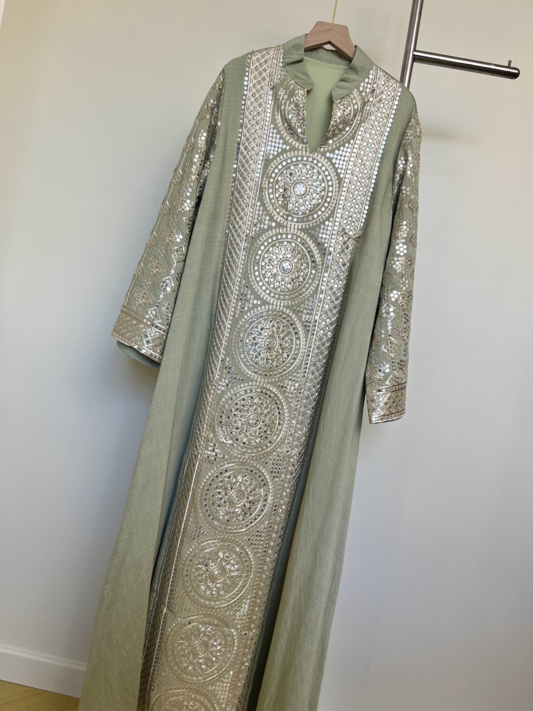 2025AW Elegant Women’s Dress: Green, White, Black, M-XXL, Cultural Fashion Encounter. - 图片 5