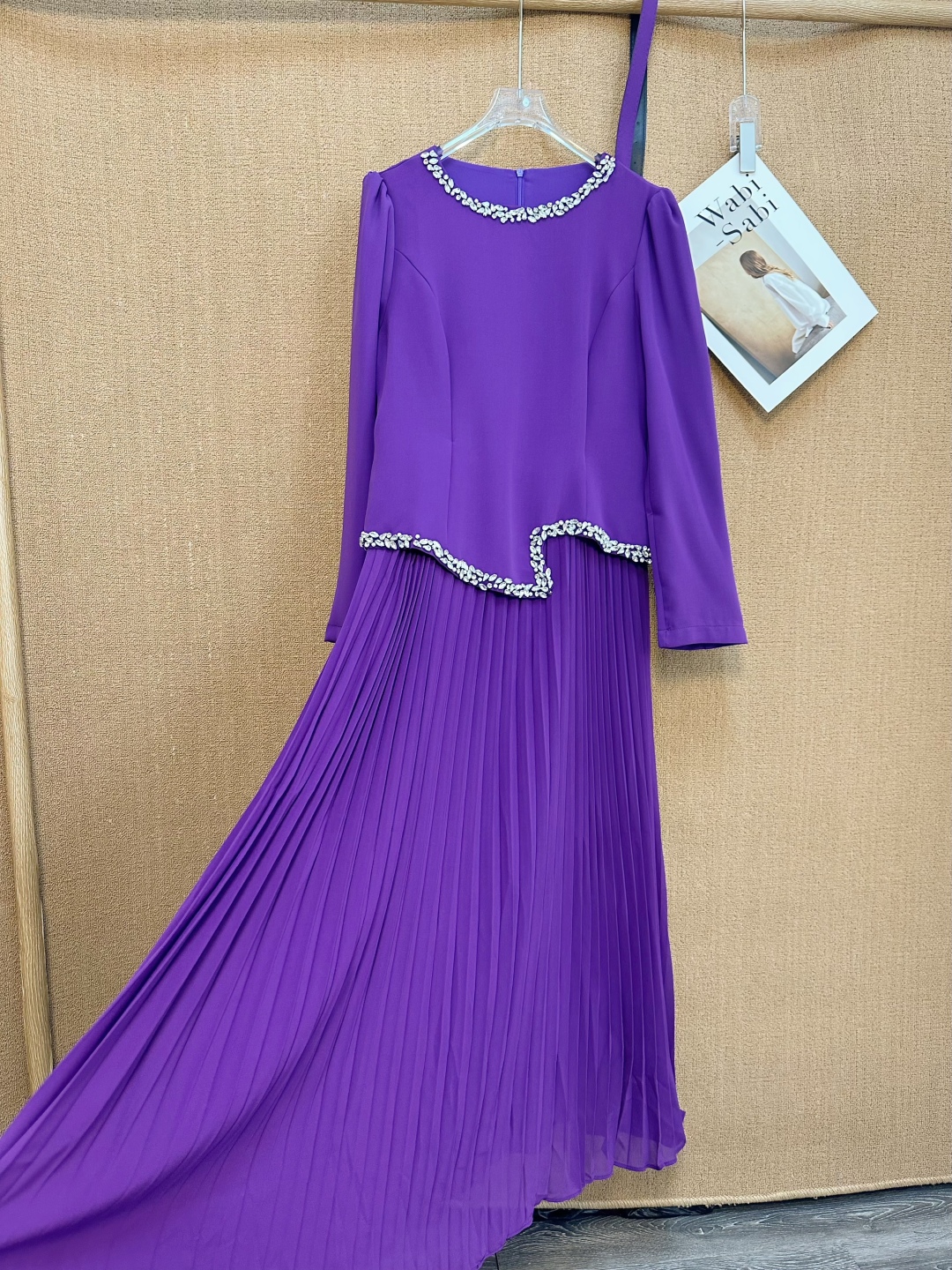Elegant Beaded Pleated Dress - Vintage Style Long Sleeve Party Gown 5 cmp i1758353164096 9482 0 4