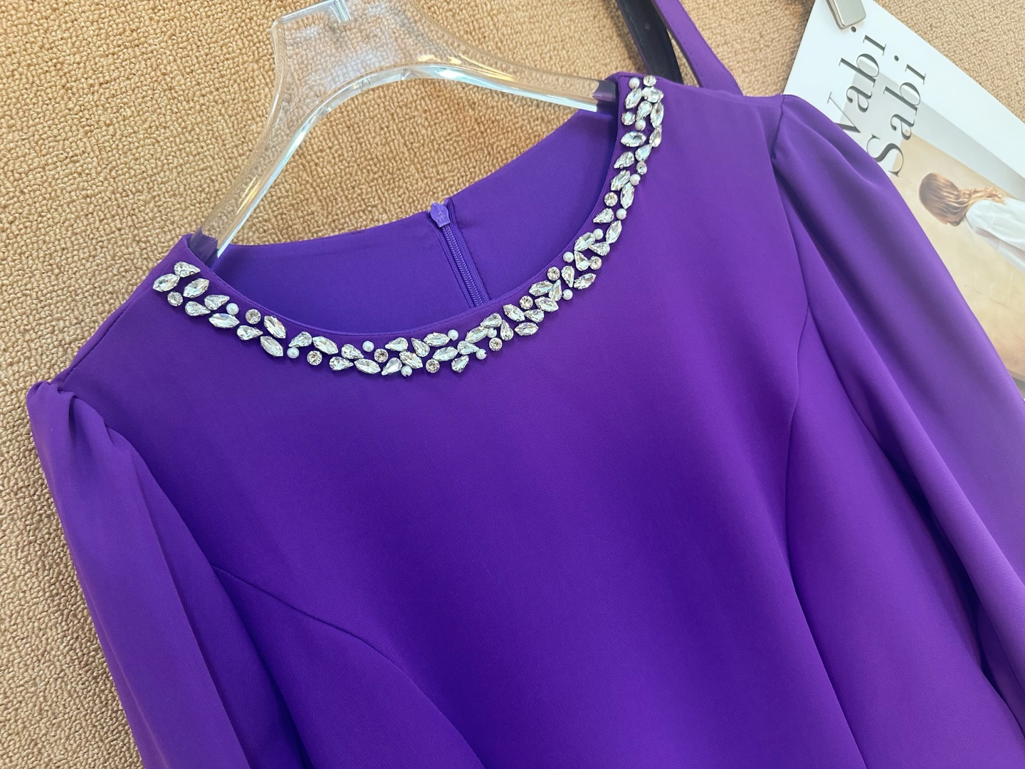 Elegant Beaded Pleated Dress - Vintage Style Long Sleeve Party Gown 6 cmp i1758353346149 8709 0 5