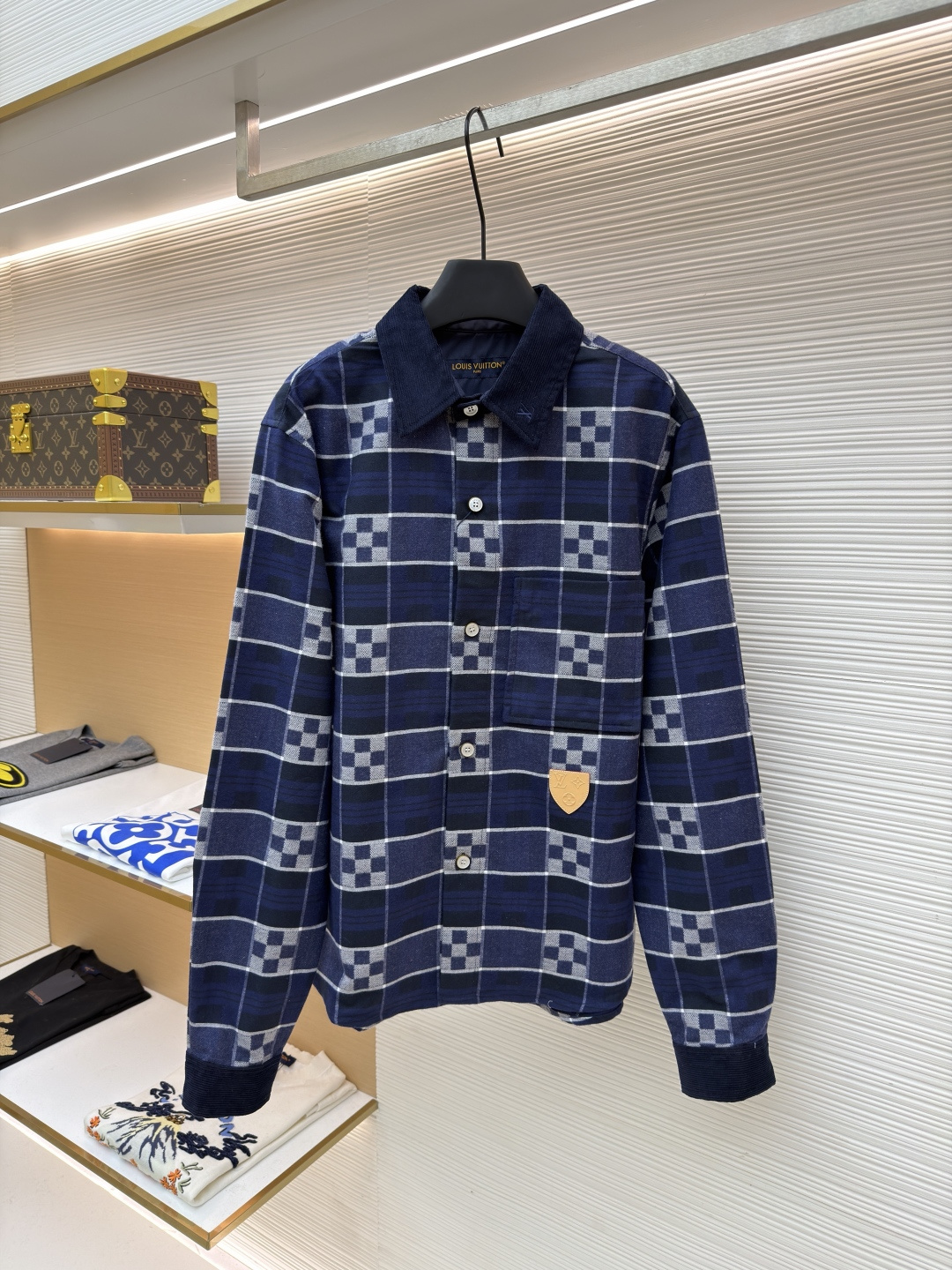 P265 Camisa de manga larga de franela a cuadros de la serie de esquí LOUIS VUITTON SKI ●Versión original: comprada y de…