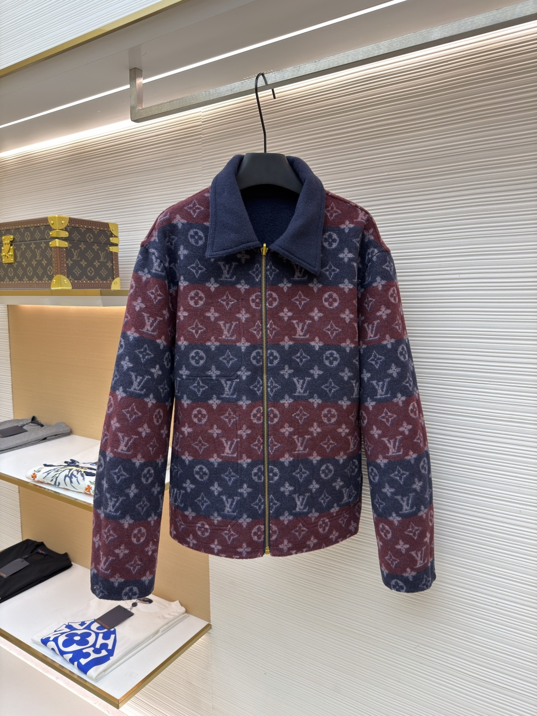 P585 Chaqueta de lana de trabajo de doble cara LOUIS VUITTON ●Versión original: 30000 compra y desarrollo ●Número de ar…