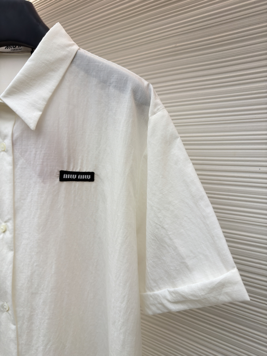 MIUMIU men MIUMIU logo short-sleeved shirt — photo 5