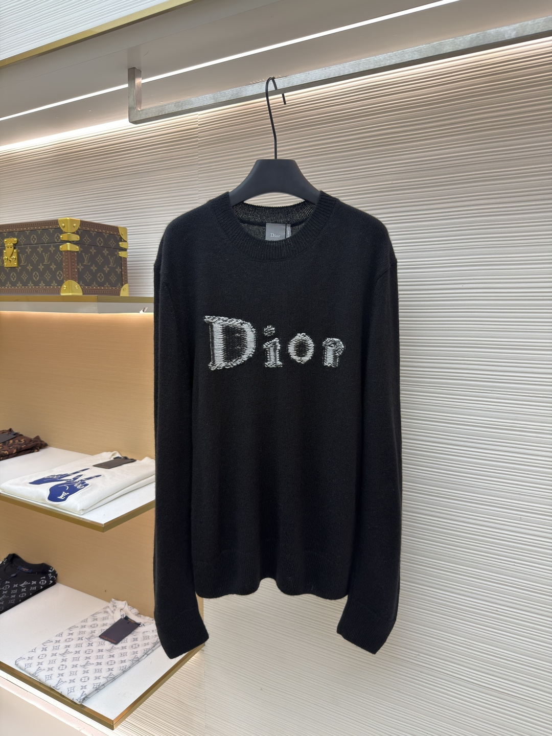 Dior Black Logo Crew Neck Sweater