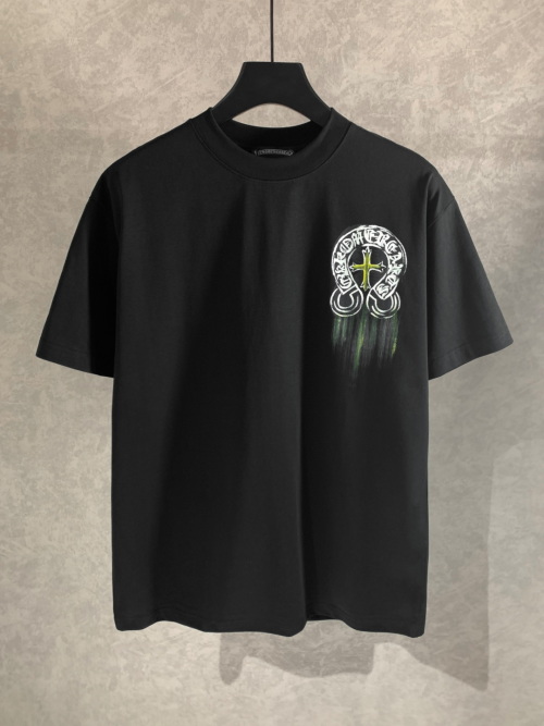 Chrome Hearts Graffiti Print Short Sleeve T-Shirt - Ice Silk Blend 1 Chrome Hearts Graffiti Print Short Sleeve T-Shirt - Ice Silk Blend