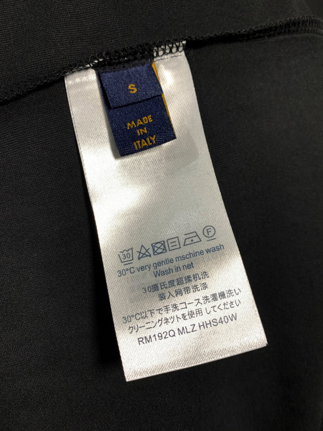 LOUIS VUITTON/路易威登 反光字母烫钻印花圆领短袖T恤