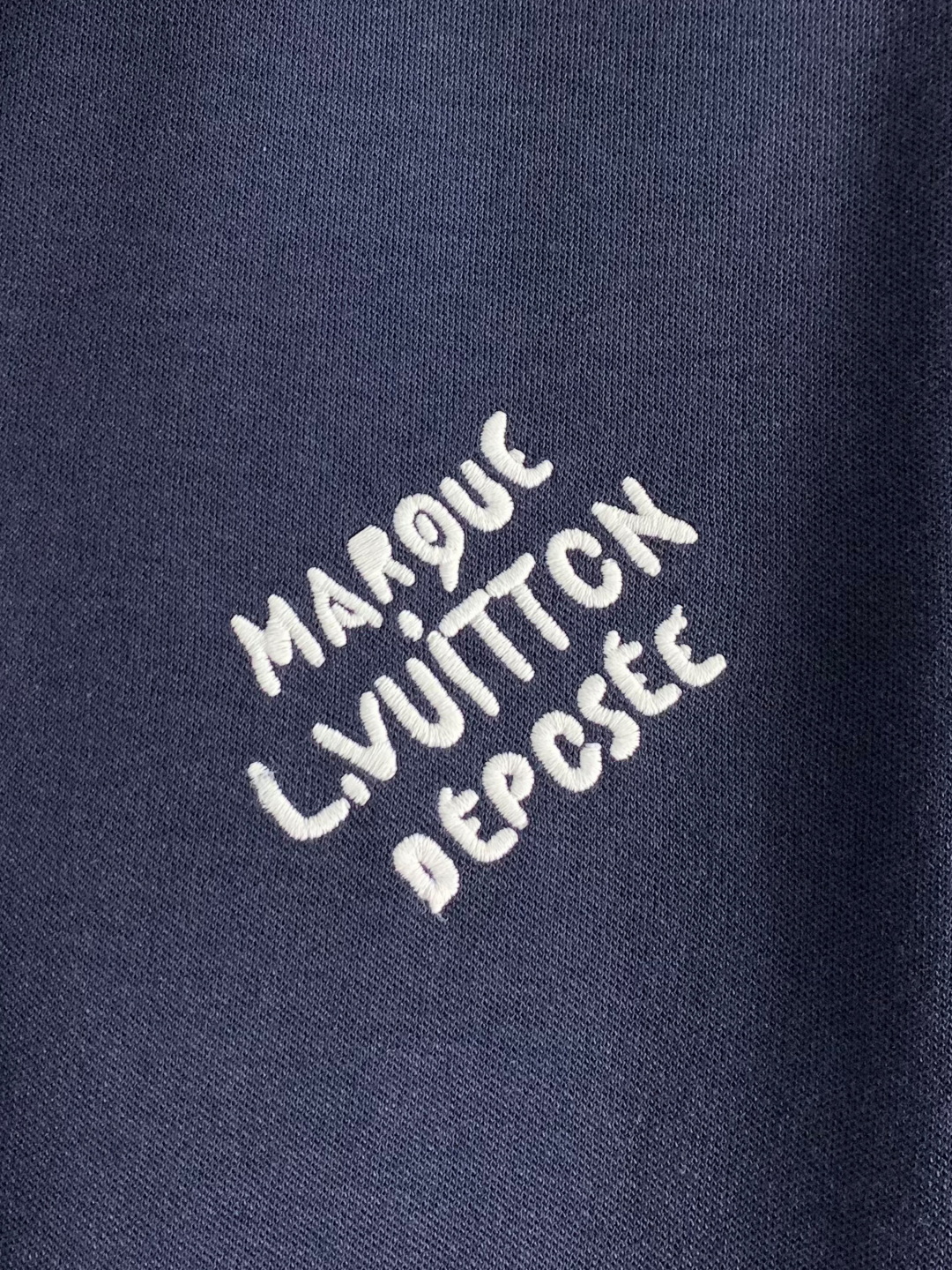 顶级） LOUIS VUITTON/路易威登 字母刺绣撞色polo衫
