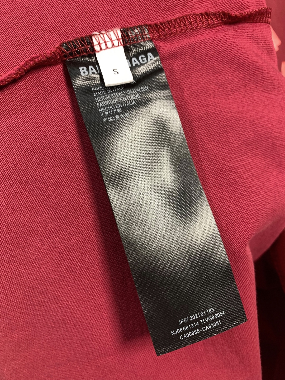顶级） Balenciaga/巴黎世家 磨破 胶带圆领短袖T恤