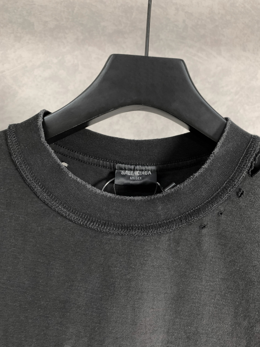 顶级） Balenciaga/巴黎世家 反转反穿(双面可穿)可乐刺绣圆领短袖T恤