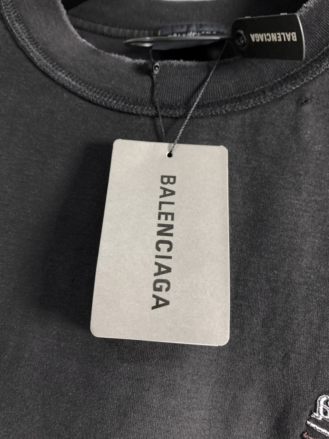 顶级） Balenciaga/巴黎世家 反转反穿(双面可穿)可乐刺绣圆领短袖T恤