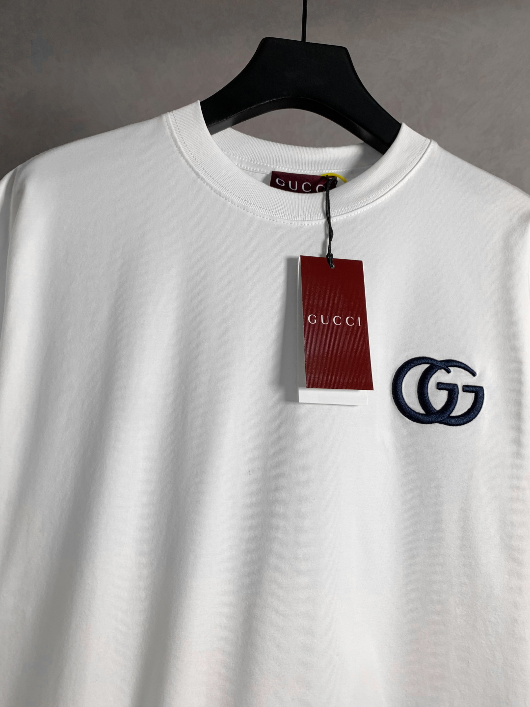 顶级） Gucci 古驰 新款 双环logo刺绣圆领短袖T恤