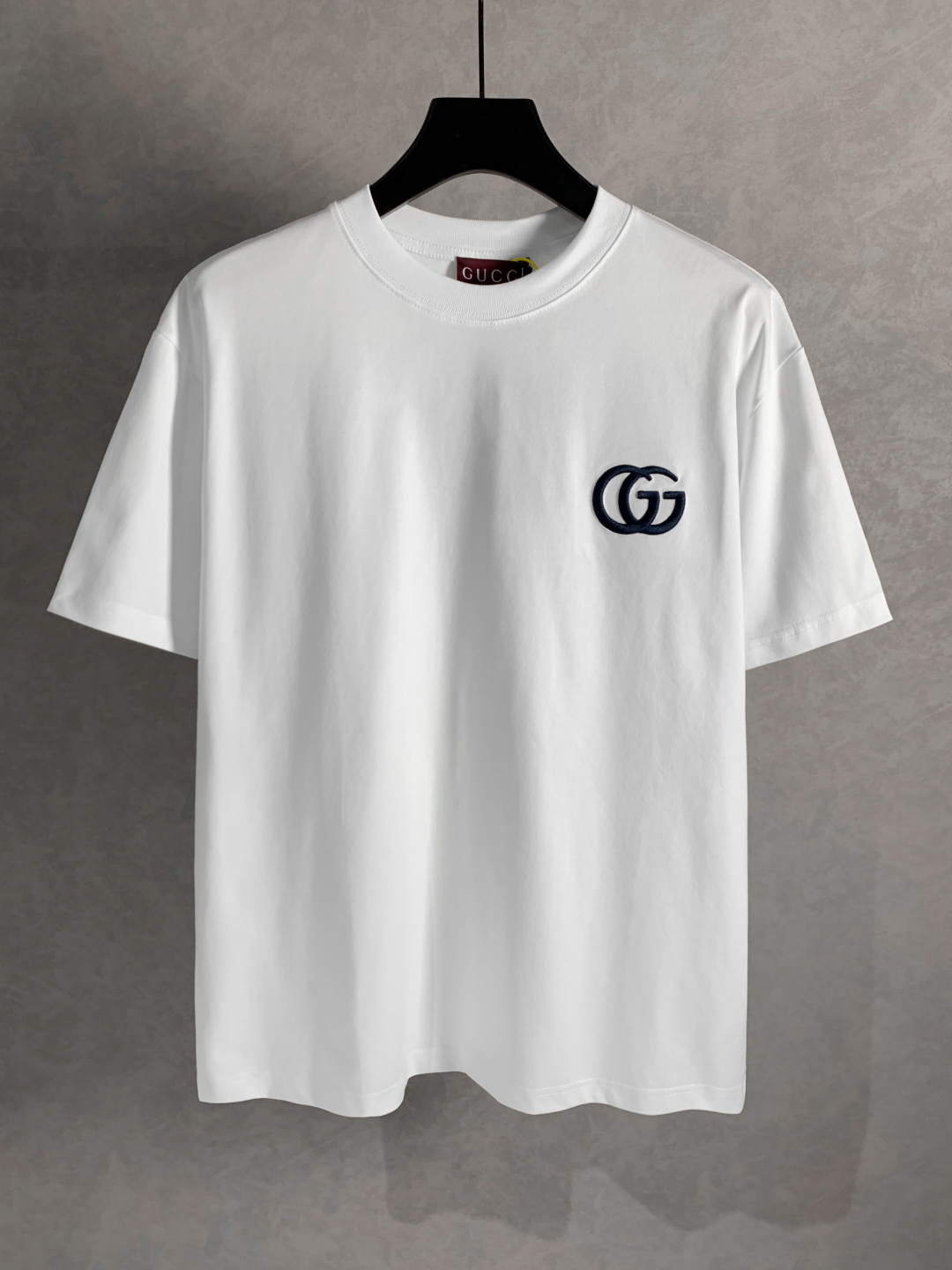 顶级） Gucci 古驰 新款 双环logo刺绣圆领短袖T恤
