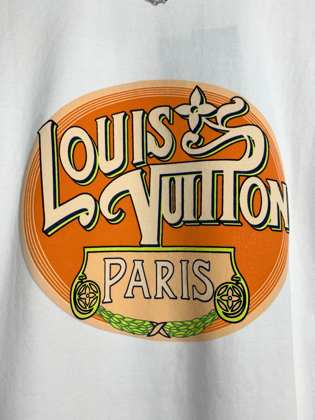 LOUIS VUITTON/路易威登 链条标识图案印花圆领短袖T恤