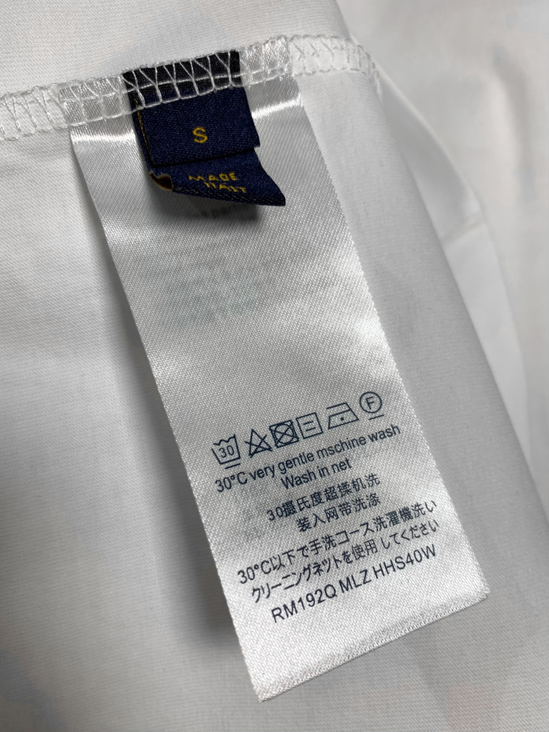 LOUIS VUITTON/路易威登 链条标识图案印花圆领短袖T恤