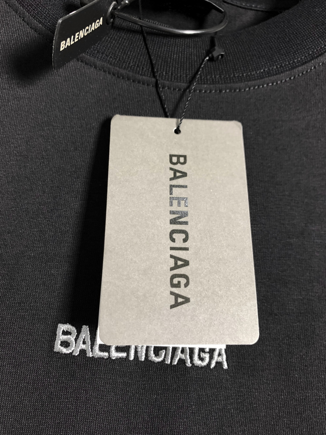 顶级） Balenciaga/巴黎世家 前后英文刺绣圆领短袖T恤