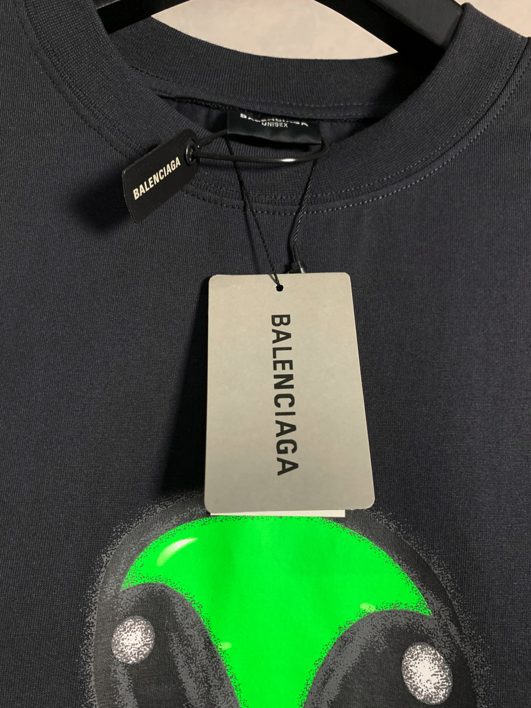 顶级） Balenciaga/巴黎世家 外星人图案圆领短袖T恤