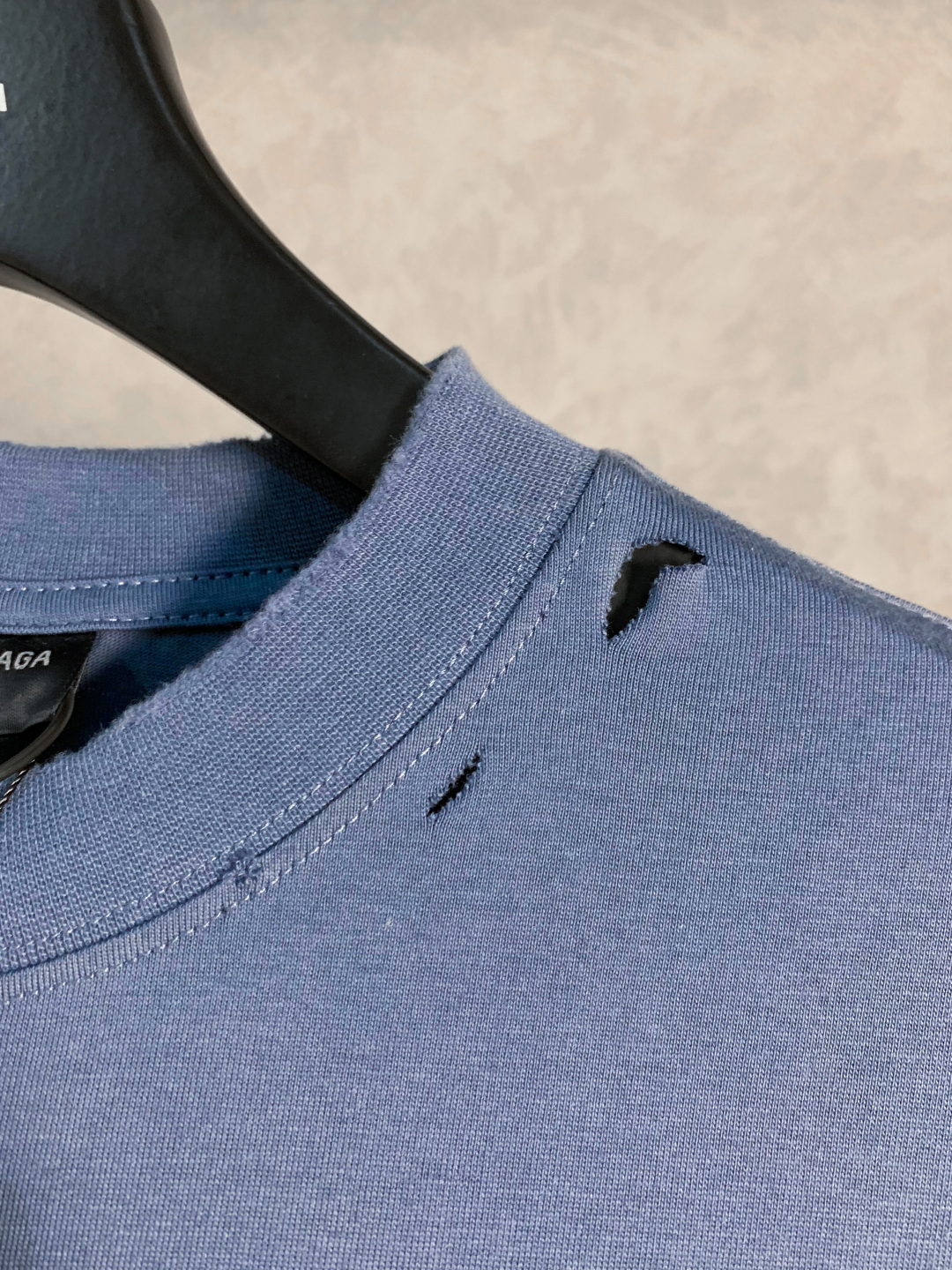 Balenciaga/巴黎世家 撞色发泡字母圆领短袖T恤