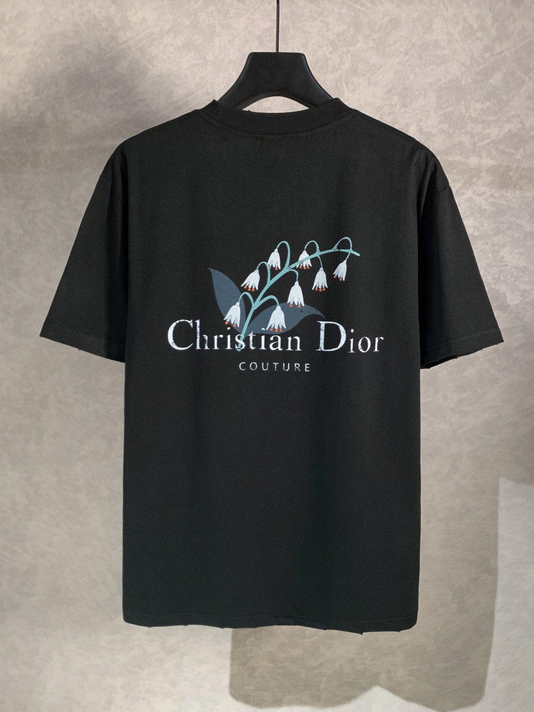 DIOR/迪奥 新款 铃兰花字母圆领短袖T恤
