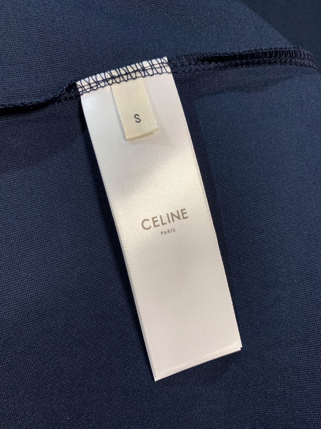 Celine 塞琳 贴布绣花字母圆领短袖T恤