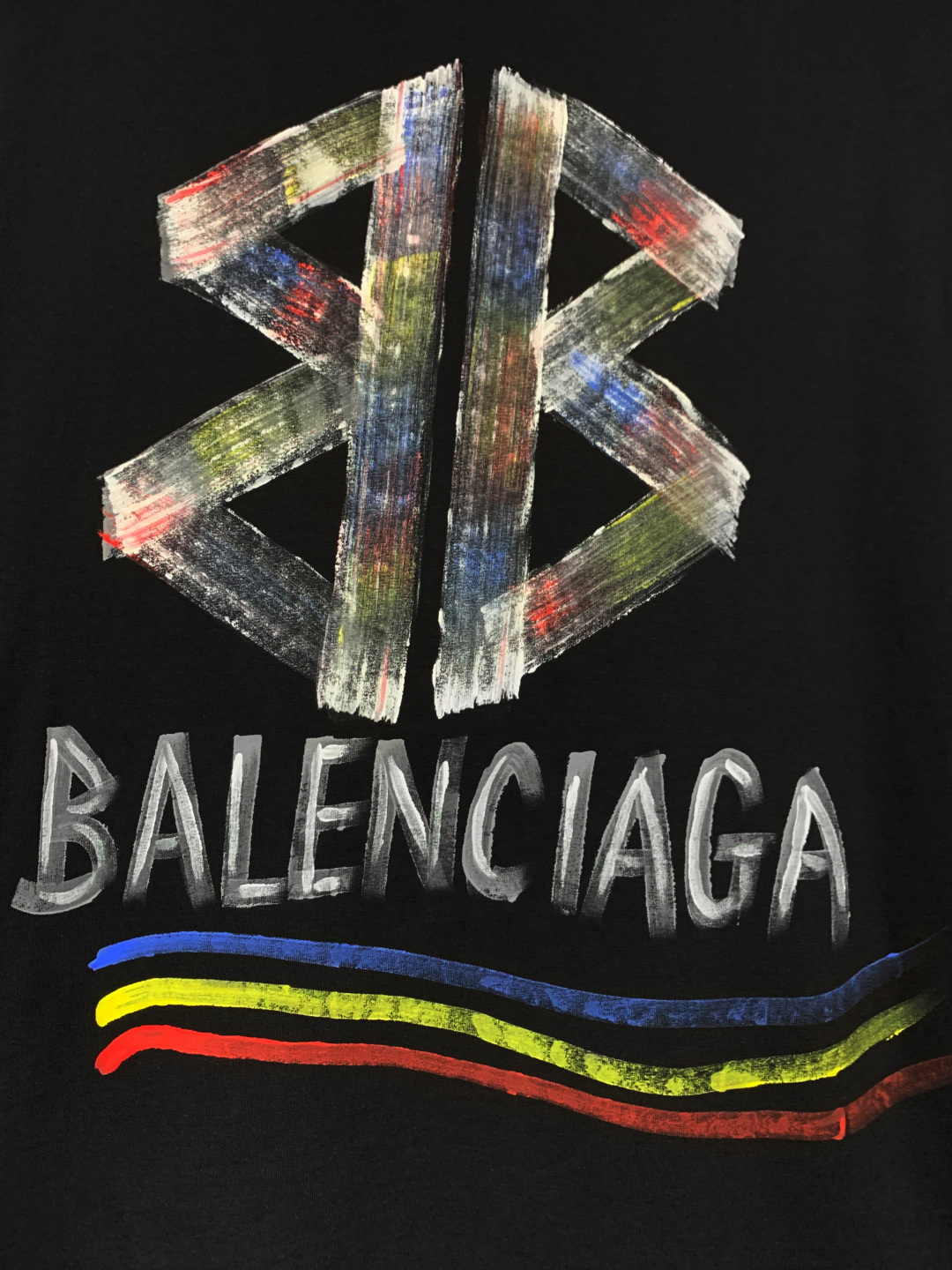 Balenciaga/巴黎世家 手绘可乐图案圆领短袖T恤