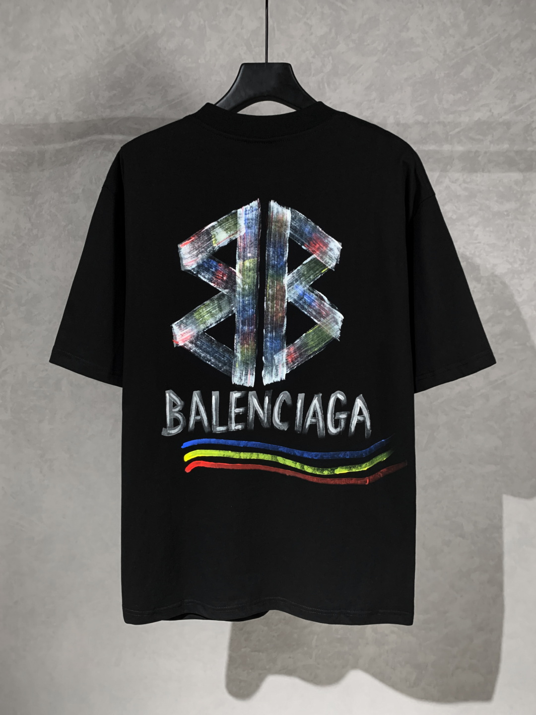 Balenciaga/巴黎世家 手绘可乐图案圆领短袖T恤
