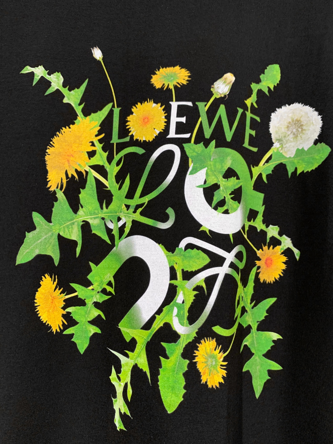 LOEWE 罗意威 新款系列 花草图案圆领短袖T恤