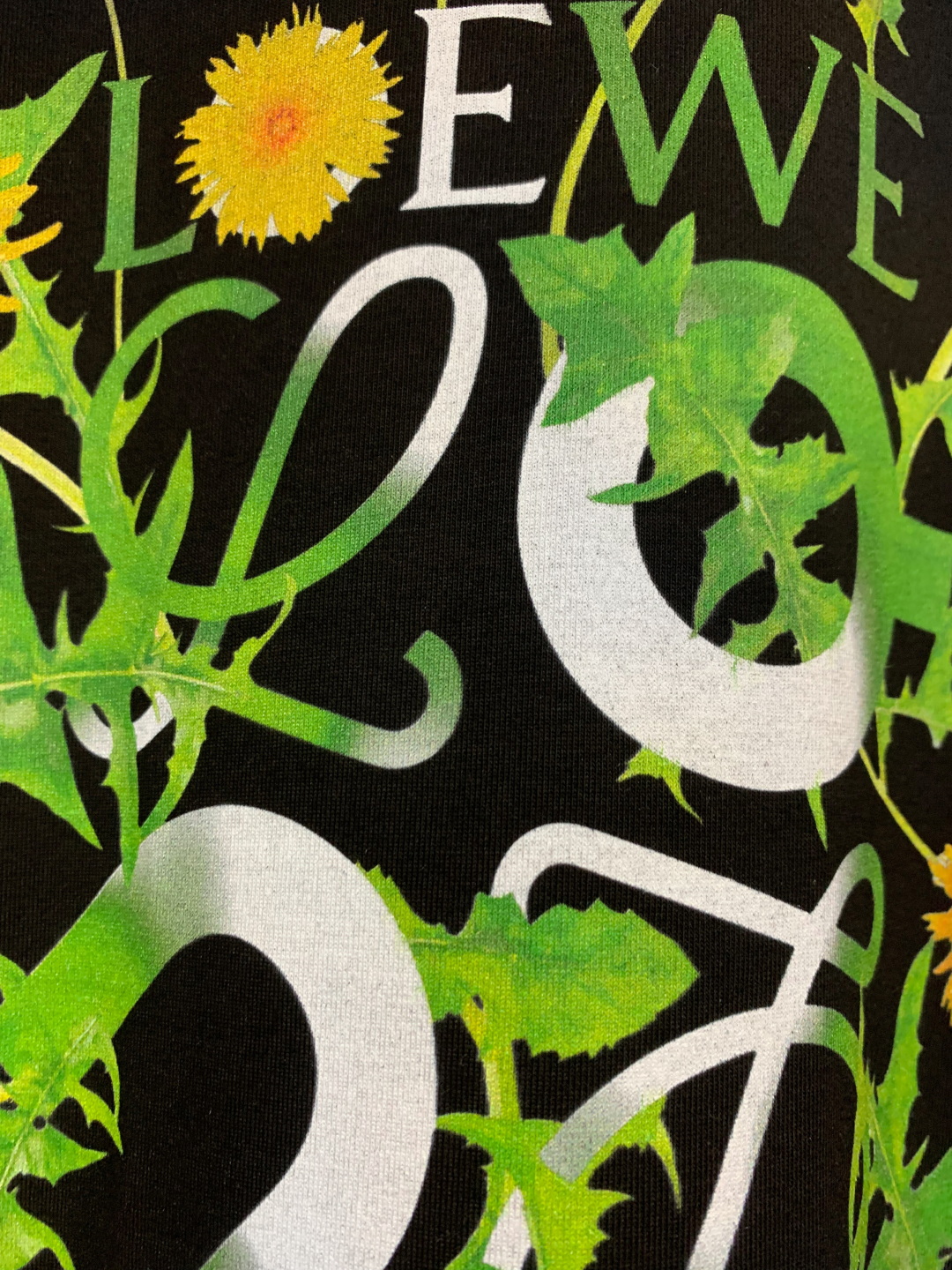 LOEWE 罗意威 新款系列 花草图案圆领短袖T恤